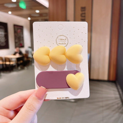 2X Sweet Candy Color Cute Korean Style Hair Clip BB Clip Female Hairpin Headwear - Aimall