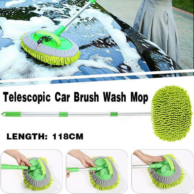 New Telescopic Car Brush Wash Soft Care Mop Vehicle Cleaning Window Adjustable - Aimall