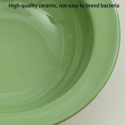 Ceramic Slanted Double Pet Bowl Cat Dog Food Water Bowl Non-Slip Feeding Dish