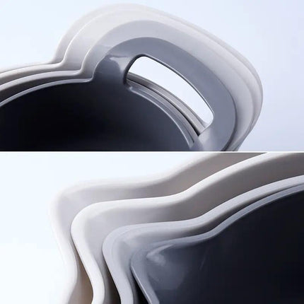 4pcs Salad Bowls with Handles Vegetable and Fruit Snack Serving Plates Durable