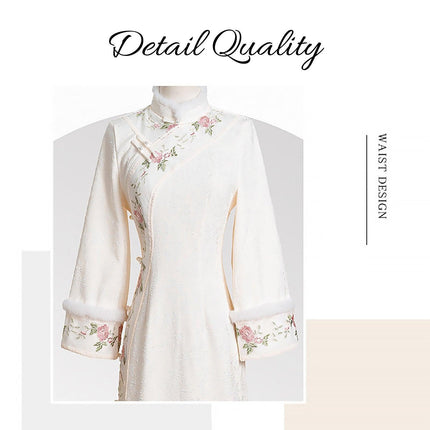 New Chinese Cheongsam Dress National Style Traditional Qipao Outfit for Women