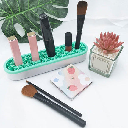 Silicone Makeup Organizer Cosmetic Storage Box Lipstick Brush Holder Desktop Box