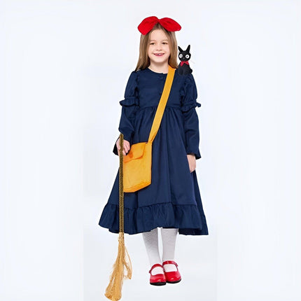 Parent-Child Anime Cosplay Costume Adult Secondary Cosplay Little Witch Witch Kiki Halloween Costume