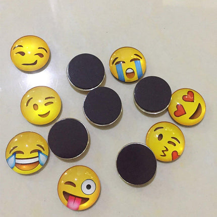 12pcs Cartoon Emoji Fridge Magnets Decorative Kitchen Refrigerator Magnets Set