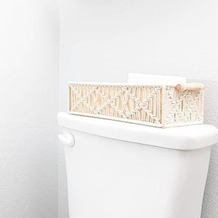 Pure Hand-Woven Square Storage Basket Desktop Organizer for Cosmetics Snacks