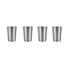 4PCS Stainless Steel Mug Set Portable Travel Cups Durable Drinking Coffee Mugs