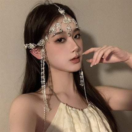 Gold Fringe Forehead Ornaments Hanfu Hair Crown Headwear Accessories