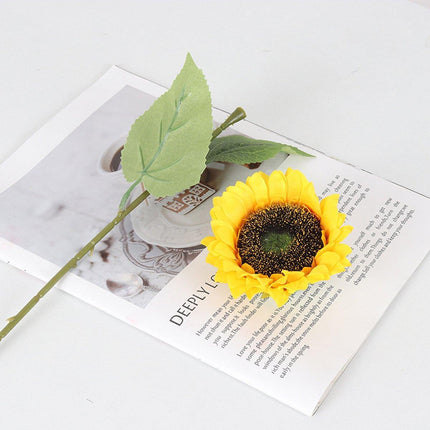 10pcs Artificial Sunflower Bouquet Fake Flower Arrangement Indoor Home Decor Set