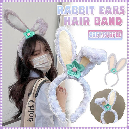 Cute Funny Rabit Headwear Lamb Wool Headband for Girls Kid Headbands Decor Party - Aimall