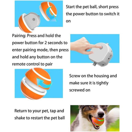 Interactive Smart Cat Dog Automatic Rolling Ball Self-Moving Kitten Pet Toys