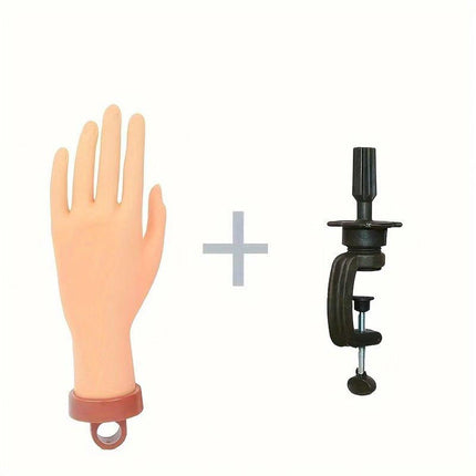 Manicure Practice Hand Mould Simulation Fake Hand Desktop Holder for Nail Art