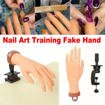 Manicure Practice Hand Mould Simulation Fake Hand Desktop Holder for Nail Art