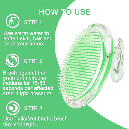 Manual Silicone Body and Face Massager Brush for Skincare and Relaxation