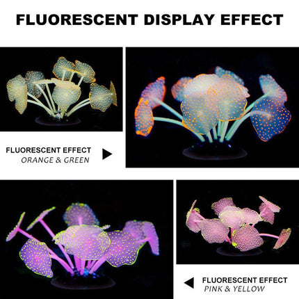 Silicone Artificial Aquarium Plants Underwater Fish Tank Decoration Decor Set
