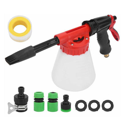 1L Car Wash Foam Gun Soap Sprayer Hose Lance Pipe Spray Bottle Cleaning Tool Kit - Aimall