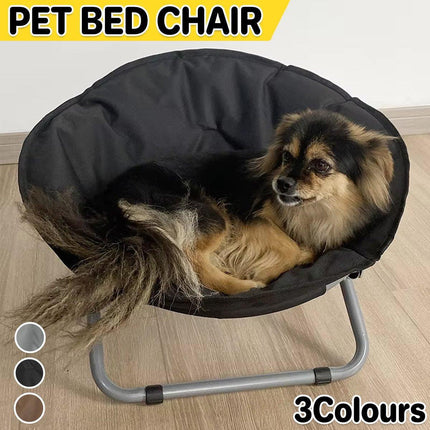 Folding Pet Bed Chair Portable Round Dog Bed Cat Bed Cushion for Pets Indoor Use