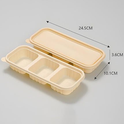 Biodegradable Corn Starch Meal Prep Containers Lids Durable Multi Compartment