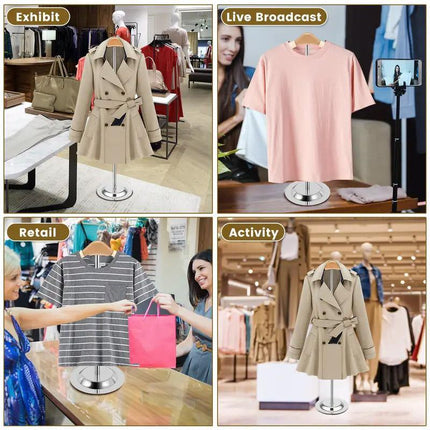 Adjustable Garment Display Rack Clothing Hanger Stand for Retail Shop Display