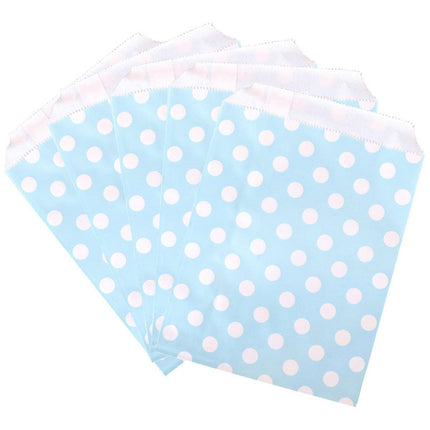 100pcs Colourful Polka Dot Paper Bags for Food Desserts Party Treats Packaging