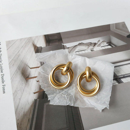 Simple Geometric Knot Earrings Fashion Jewelry Women Elegant Accessories