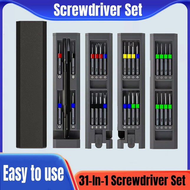 Multi-use Magnetic Precision Screwdriver Set Quick Change 31 in 1 Household Tool