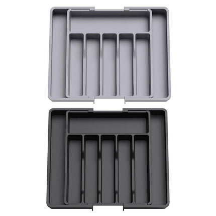 Extendable Cutlery Storage Box Household Portable Retractable Tray Organizer