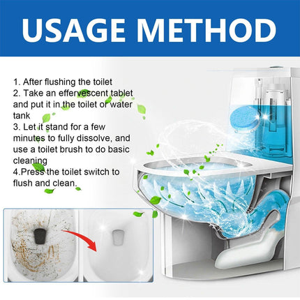 16/32pcs Effervescent Toilet Cleaning Tablets Descaling Deodorizing Odor Free