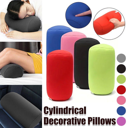 Solid Color Cylindrical Foam Particle Pillow Multi-Functional Neck Waist Support