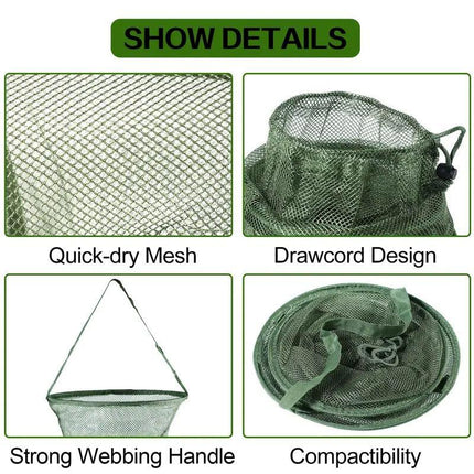 Fish Trap Crab Trap Nylon Mesh Fishing Trap Portable Fish Catcher Outdoor