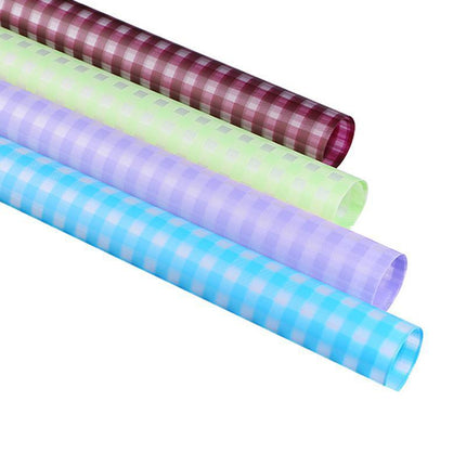 100PCS DIY Florist Wrapping Paper Fog Paper Plaid Rose Bouquet Tools 58x58cm