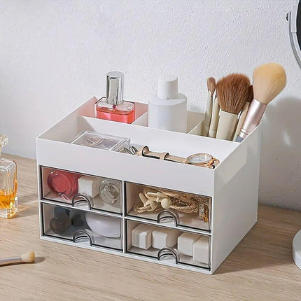 Large Capacity Pen Storage Box Desktop Organizer Multi-functional Stationery Box