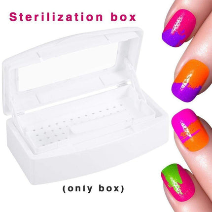 Manicure Disinfection Box for Tools Supplies Cleaning and Soaking Nail Care Kit