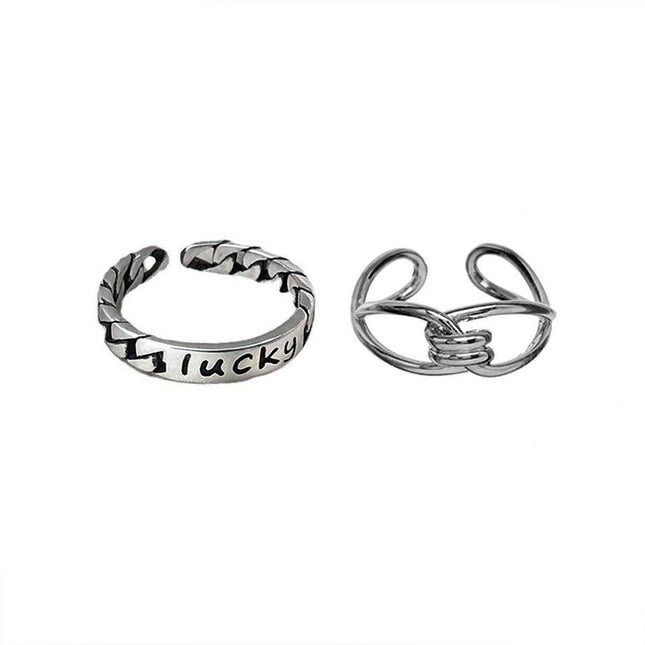 Geometric Cross Opening Ring Women Adjustable Retro Fashion Jewelry Gift