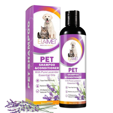 2in1 Pet Shampoo Conditioner for Dog Cat Tearless Grooming Soothing Clean Shower - Aimall