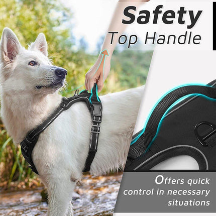 Adjustable No-Pull Dog Harness Vest S-XL Reflective Pet Training Outdoor Handle