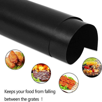 BBQ Grill Mat Reusable Bake Sheet Resistant Teflon Meat Barbecue Non-Stick Party - Aimall