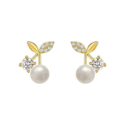 Elegant Pearl and Zircon Crystal Earrings