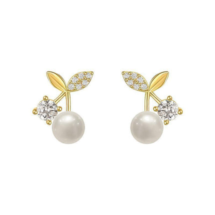 Elegant Pearl and Zircon Crystal Earrings