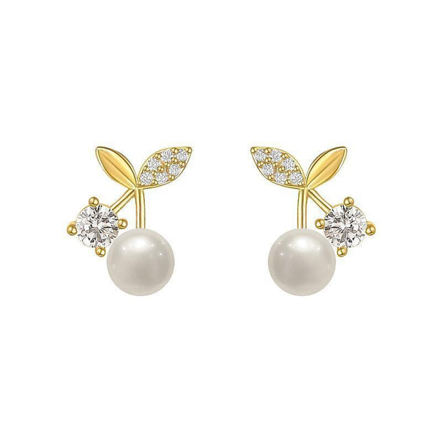 Elegant Pearl and Zircon Crystal Earrings