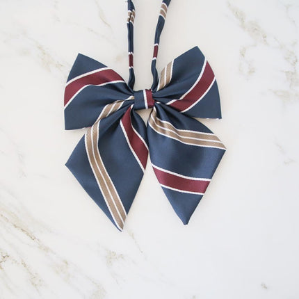 For Women School Uniform Checkered Lovely Sailor Style JK Japanese Collar BowTie - Aimall