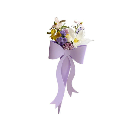 10pcs Fresh Flower Bouquet Packaging with Colourful Bows and Flower Gift Box