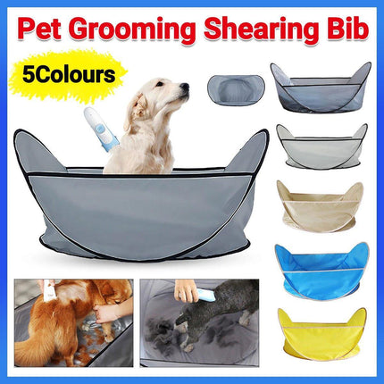Pet Grooming Shearing Bib for Large Small Dogs Cats Pets 5 Colors Optional - Aimall