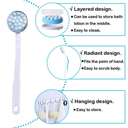 Premium Bath Body Brush Massage Scrubber for Shower Exfoliating Back Washer