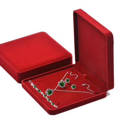 Flannel Jewelry Gift Box Necklace Ring Earring Bracelet Storage Display Case