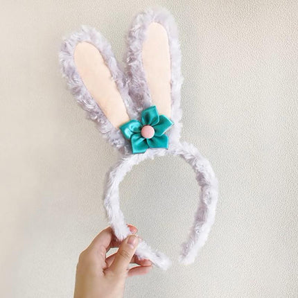 Cute Funny Rabit Headwear Lamb Wool Headband for Girls Kid Headbands Decor Party - Aimall