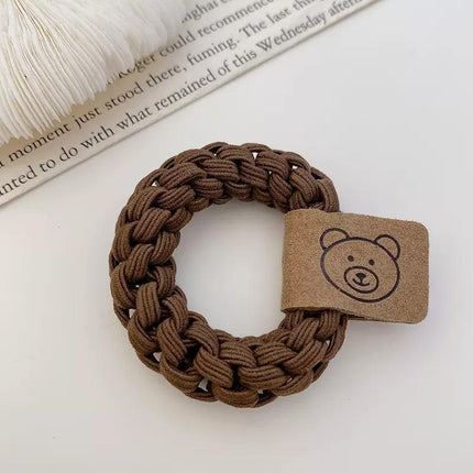Mixed Color Braided Hair Ties Rope Elastic Rubber Bands Women's Hair - Aimall