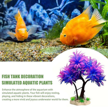 Fish Tank Decoration Artificial Water Grass Ornament Plastic Aquarium Bonsai