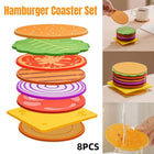 8pcs Anti Slip Coasters Set Insulated Drink Mats for Home Table Protection