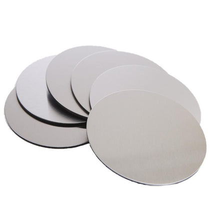 6xStainless Steel Coasters For Drinks With Holder Heat Resistant Cup Mat Pad Set - Aimall