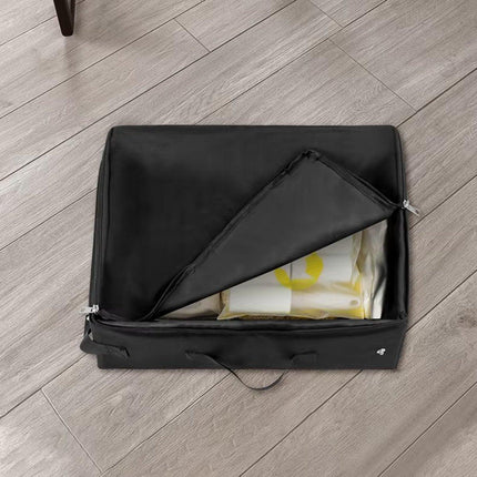 Portable Collapsible Travel Litter Box with Lid Foldable Fabric Litter Pan Bag
